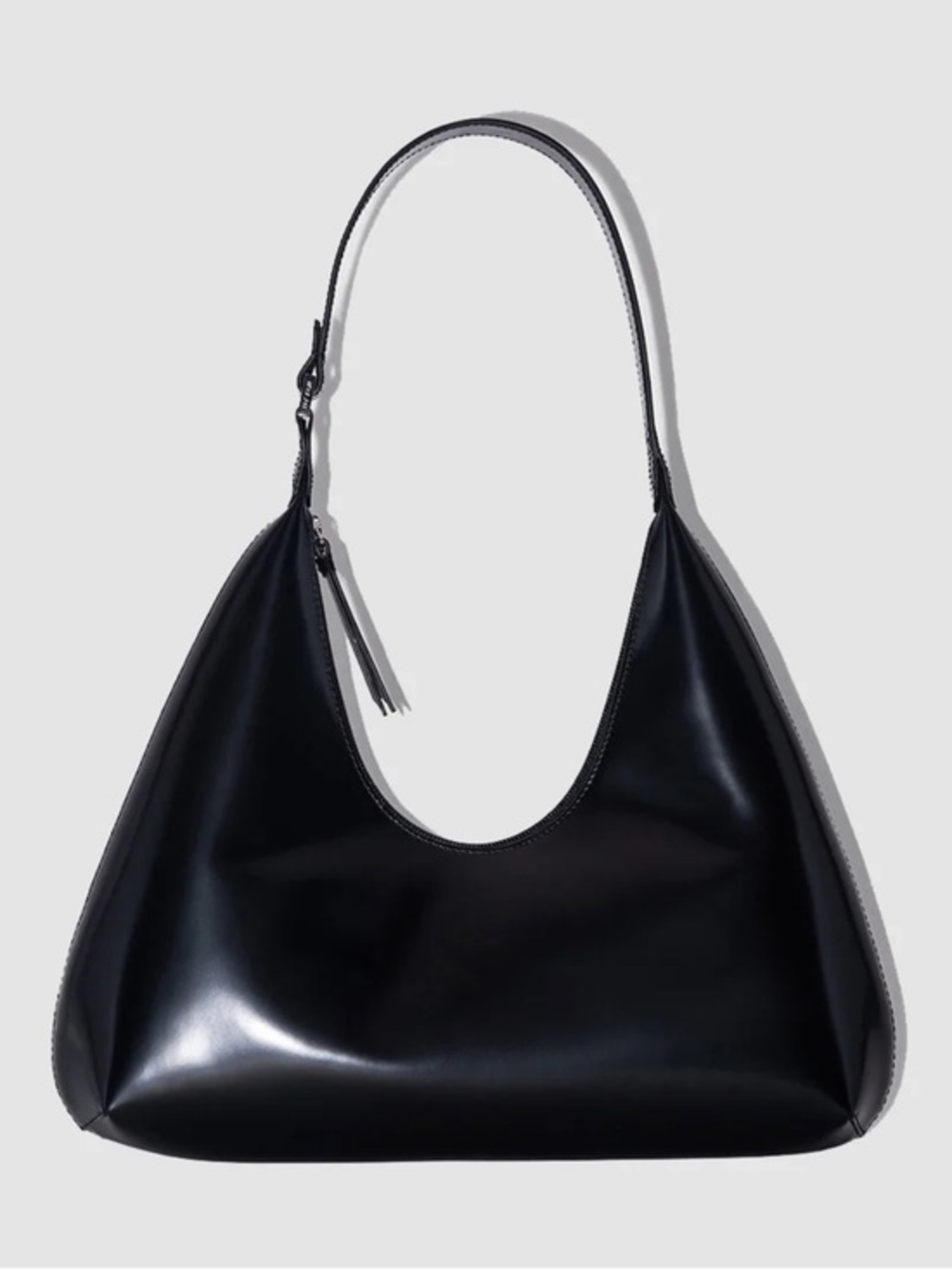 NEW BY FAR amber bag in black patent leather